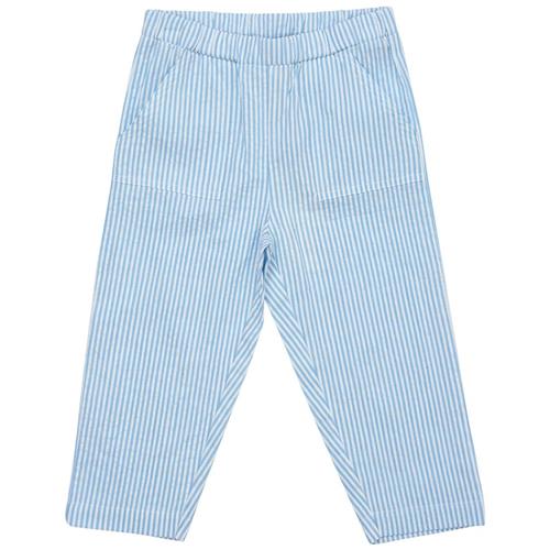 Copenhagen Colors Stribede Bukser Himmelblå Sky Blue Cream Stripe 122 cm  Blå  122 cm  Drenge, Piger