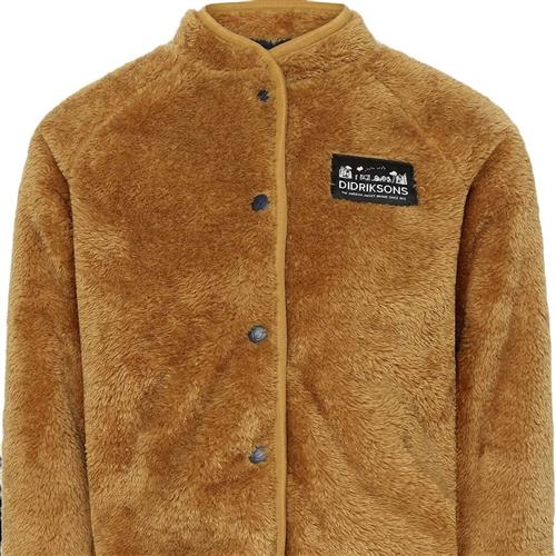 Didriksons Mylla Kids Fleecejakke Med Knapper Cumin 110 cm  Brun  110 cm  Drenge, Piger