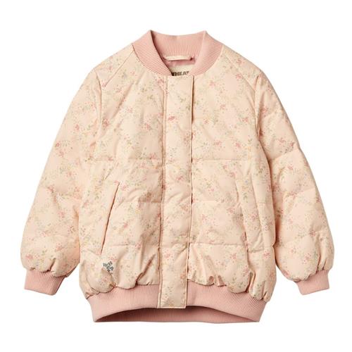 Wheat Lotte Puffer-jakke Rose Checked Flowers 110 cm  Lyserød  110 cm  Piger