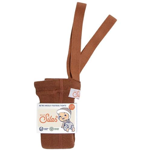 Silly Silas Wooly Fodsløse Strømpebukser Ginger 3-4 Y  Orange.  3-4 år  Drenge, Piger