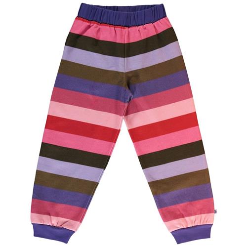 Småfolk Stribede Joggingbukser Purple Heart 5-6 Y  Lilla  5-6 år  Piger