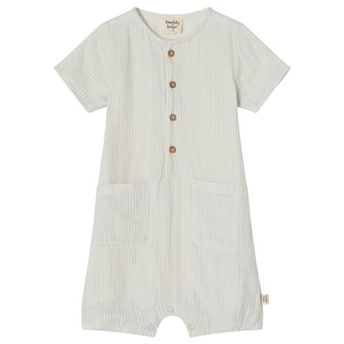 Buddy & Hope GOTS Alfred Stribet Romper Blå 74/80 cm  Blå  74/80 cm  Drenge, Piger