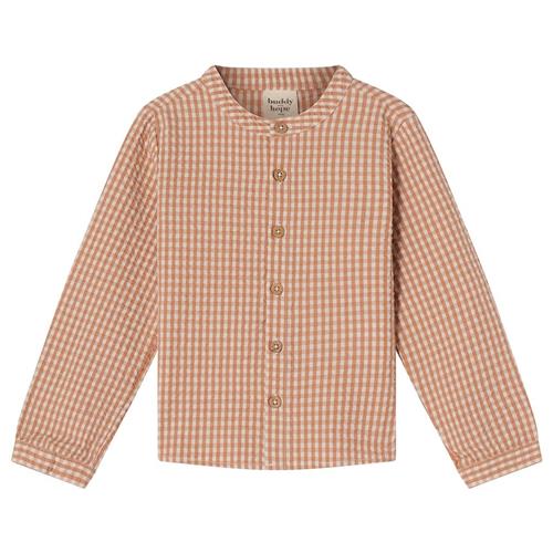 Buddy & Hope August Ternet Skjorte Carrot 98/104 cm  Orange.  98/104 cm  Drenge, Piger