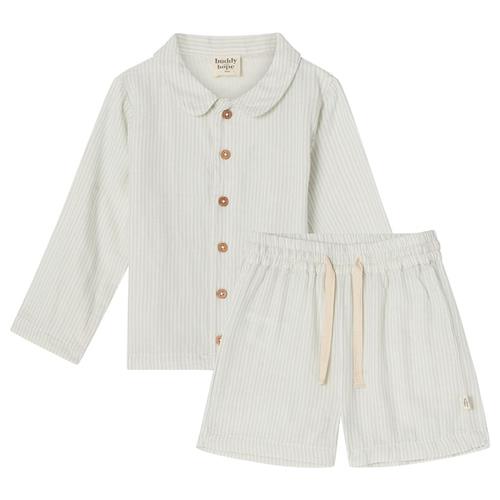 Buddy & Hope Ove Stribet Pyjamas Blå 74/80 cm  Blå  74/80 cm  Drenge, Piger