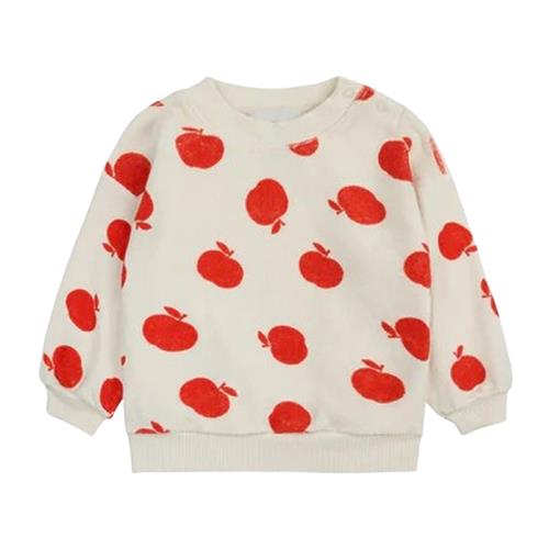 Bobo Choses Poma Mønstret Baby Sweatshirt Naturhvid 6 months  Creme  6 måneder  Drenge, Piger