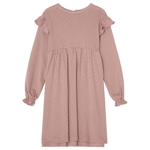 Buddy & Hope GOTS Hedda Pointelle-kjole Pink Mauve 62/68 cm  Lyserød  62/68 cm  Piger