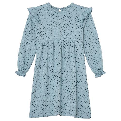 Buddy & Hope Hedda Frill Kjole med Blue Dots 98/104 cm  Blå Prikker 98/104 cm  Piger