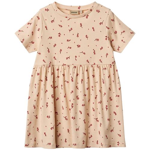 Wheat Anna Jersey-kjole Rose Water Flowers 104cm  Beige  104 cm  Piger