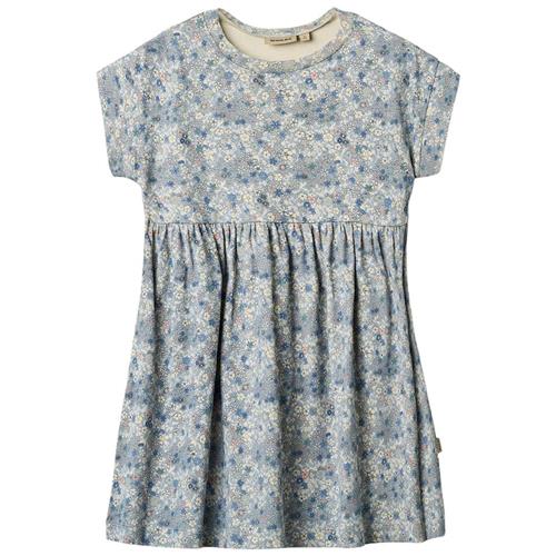 Wheat Emilie Jersey-kjole Blue Summer Flowers 98 cm  Blå  98 cm  Piger