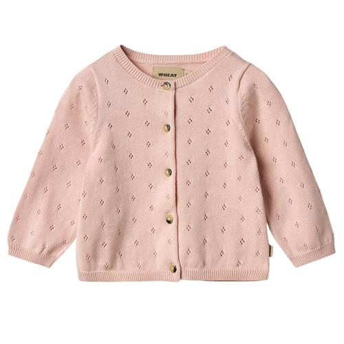 Wheat Maia Strikket Cardigan Powder 62 cm  Lyserød  62 cm  Piger