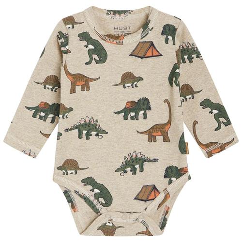 Hust&Claire GOTS Buster Babybody Beige Melange 92 cm  Beige  92 cm  Drenge
