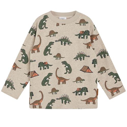 Hust&Claire Anton Langærmet T-shirt Beige Melange 62 cm  Beige  62 cm  Drenge