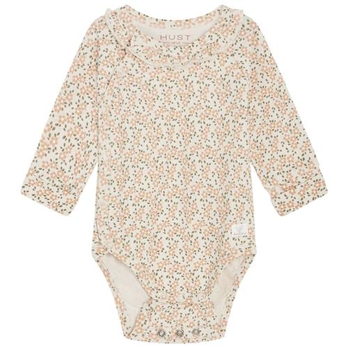 Hust&Claire GOTS Bing Blomstret Wrap Body Oat Milk 68 cm  Creme  68 cm  Piger