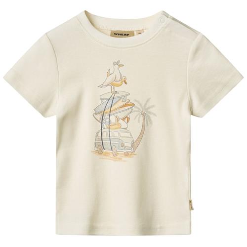 Wheat GOTS Ricco T-shirt Ivory 92 cm  Creme  92 cm  Drenge