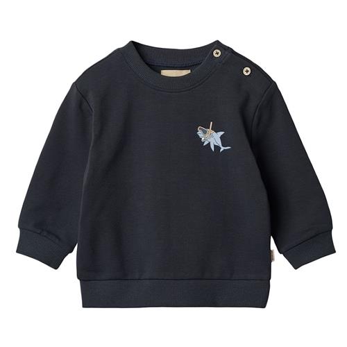 Wheat GOTS Søren Sweatshirt Navy 74 cm  Marineblå  74 cm  Drenge