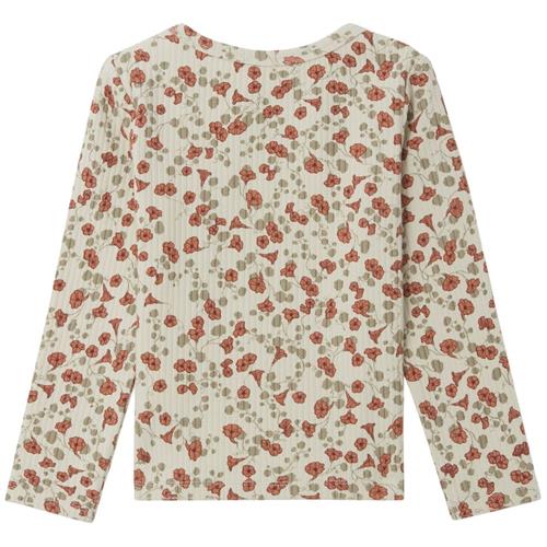 garbo&friends Mønstret Ribbet Langærmet T-shirt Royal Cress 122/128 cm  Grøn  122/128 cm  Drenge, Piger