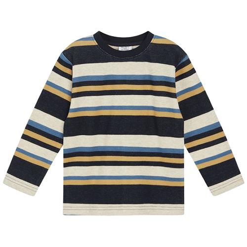 Hust&Claire Anton Stribet Langærmet T-shirt Navyblå 74 cm  Marineblå  74 cm  Drenge