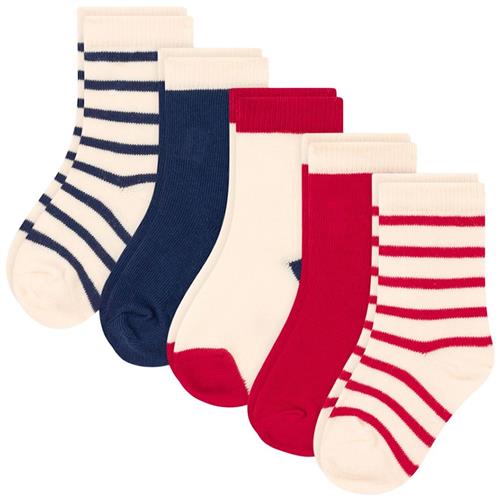 Petit Bateau Stripy 5-pak Bomuldsstrømper Medieval Avalanche Peps 0-3 months  Beige  0-3 måneder  Drenge, Piger