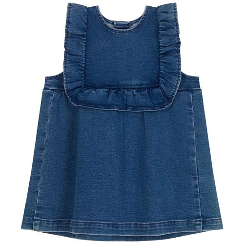 Petit Bateau Denim-kjole Bleu Delave 24 months  Blå  24 måneder  Piger