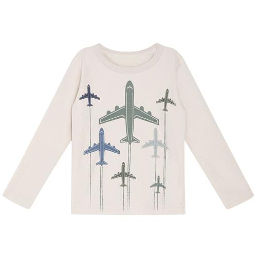 Hust&Claire Abba Langærmet T-shirt French Oak 74 cm  Creme  74 cm  Drenge