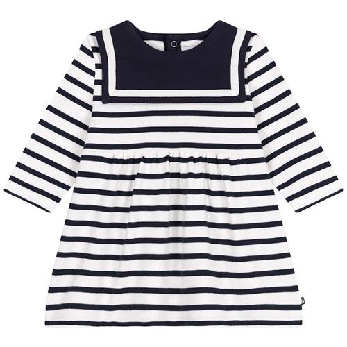 Petit Bateau Iconic Bretonstribet Kjole Blanc Bleu 36 months  Hvid  36 måneder  Piger
