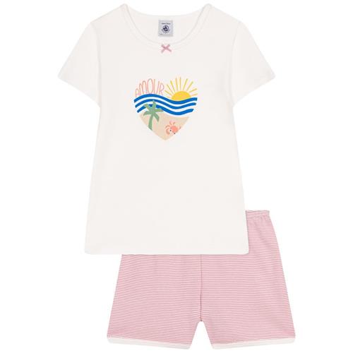 Petit Bateau Pyjamas I Bomuld Marshmallow Charme 5 Y  Hvid  5 år  Piger