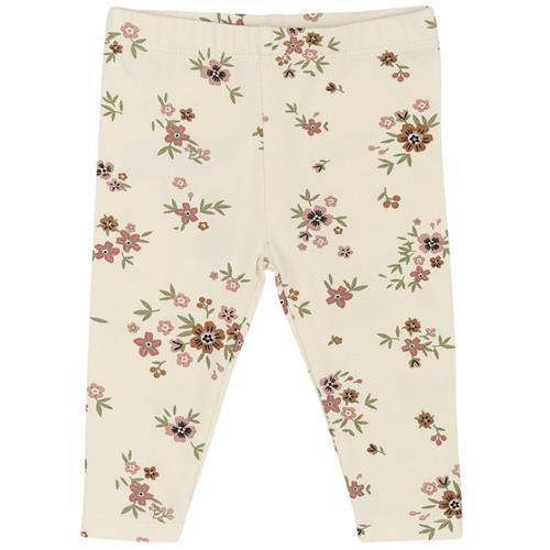 The New Siblings GOTS Olympia Leggings White Swan Aop White Swan  68 cm  Hvid  68 cm  Piger