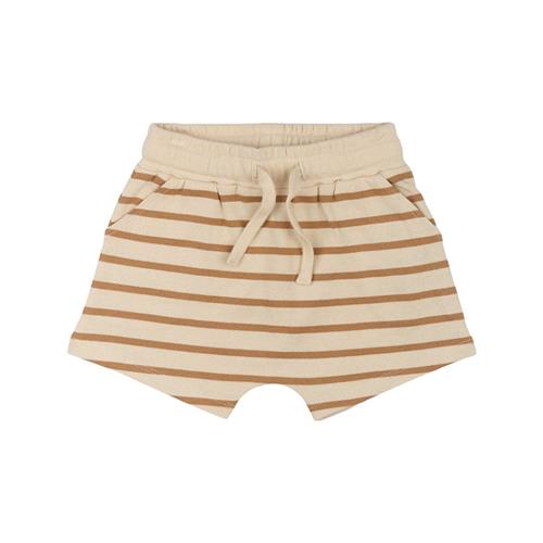 The New Siblings GOTS Nat Uni Shorts Indian Tan Striped Indian Tan Striped 104cm  Brun  104 cm  Drenge, Piger