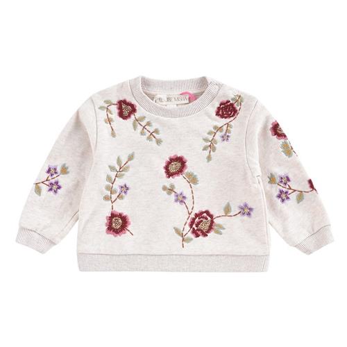 Louise Misha Rosalia Baby Sweatshirt Med Blomsterbroderi Beige 6 months  Creme  6 måneder  Piger
