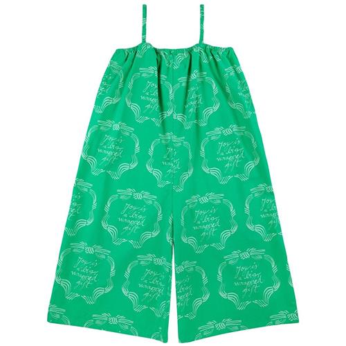 Bobo Choses Ribbon Gift All Over Vævede Dungarees Green 12-13 Y  Grøn  12-13 år  Piger