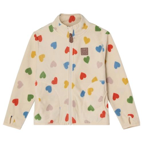 Kuling Northpole Fleece-jakke Rainbow Hearts 62/68 cm  Hvid  62/68 cm  Drenge, Piger