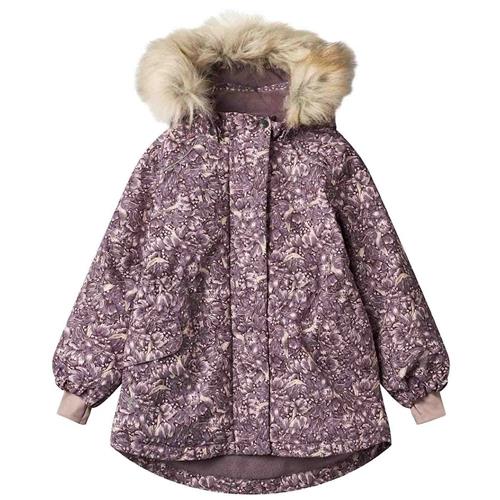 Wheat Mathilde Tech Blomstret Jakke Purple Tulips 98 cm  Lilla  98 cm  Piger