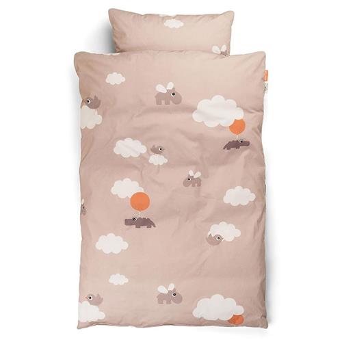 Done by Deer SE GOTS Happy Clouds 100 x 130 / 38 x 55 cm Junior Sengetøj Sæt Pulver Pink One Size      Drenge, Piger
