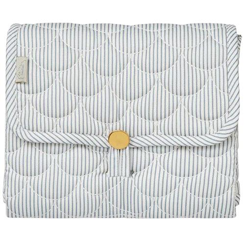 Cam Cam Stribet Quiltet Pusleunderlag Classic Stripes Blue Praline  Classic Stripes Blue Praline One Size    One Size  Drenge, Piger