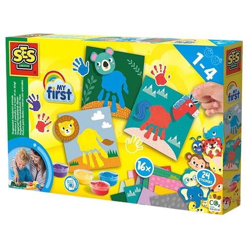 SES Creative Min Første Finger Maling Med Dyrer Yellow-1-4 Y  Gul  1-4 år  Drenge, Piger