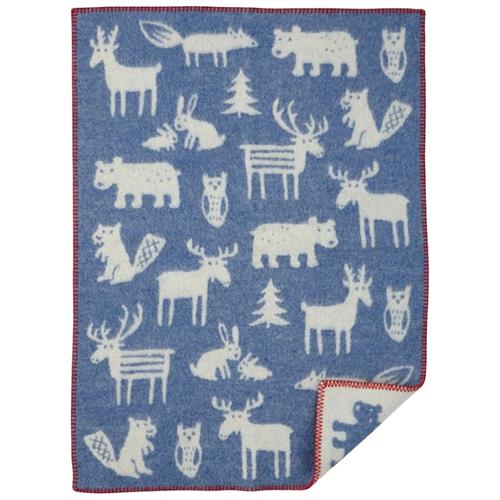 Klippan Yllefabrik Forest  Blue  One Size Wool Blå  One Size  Drenge, Piger
