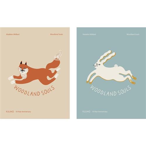 Kuling Poster 30x40 Kuling  X Madelen Möllard 2-pack  FSC Mix Plakat Hvid 30 x 40 cm      Drenge, Piger