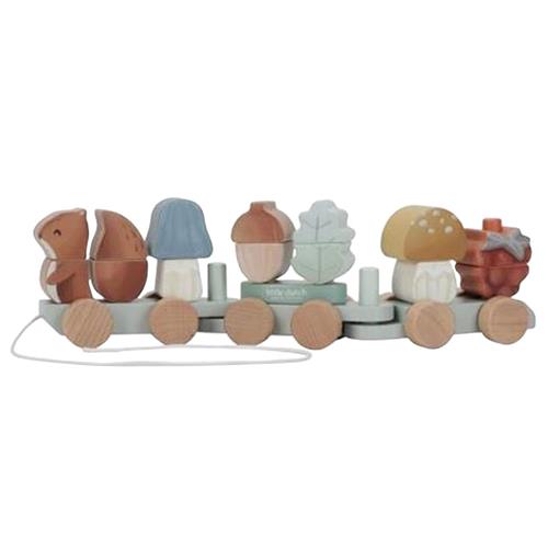 Little Dutch Stacking Train Squirrel Forest Friends FSC Multi Multi-One Size  Brun  One Size  Drenge, Piger