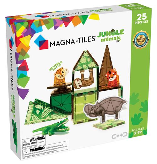 Magna-Tiles MAGNA-TILES Jungle Animals 25 Pcs Set Jungle Animals One Size  Hvid  One Size 3+ Years Drenge, Piger