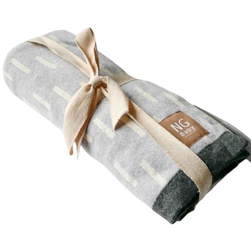 NG Baby Bomuldstæppe Grey Line 70x100 cm      Drenge, Piger