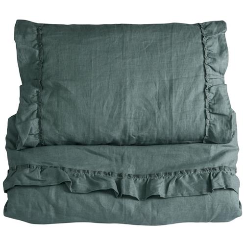 NG Baby Sengesæt Linned Flæse Klapvogn/Vugge Petrol Green One Size      Drenge, Piger