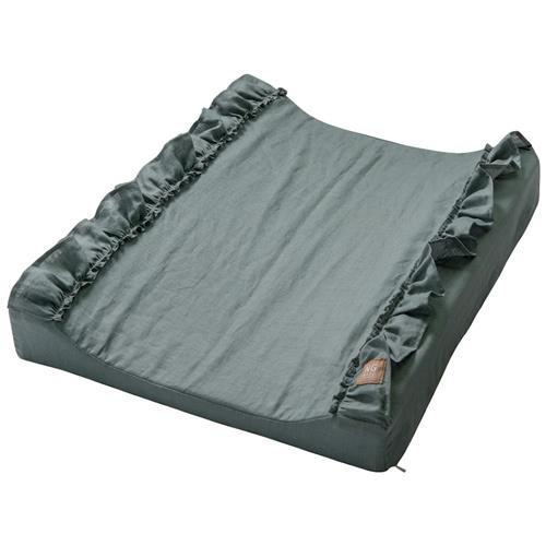NG Baby Skiftepude Lagen Med Flæse Petrol Green One Size      Drenge, Piger