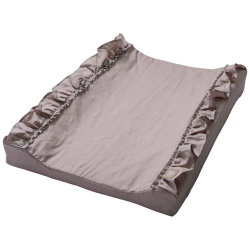 NG Baby Skiftemåtte Lagen Med Flæse Dusty Pink One Size      Drenge, Piger