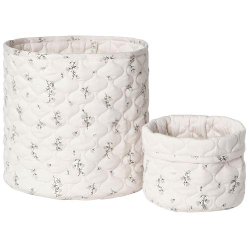 garbo&friends Quiltet Kurv I Satin Bluebell Bluebell One Size    One Size  Drenge, Piger