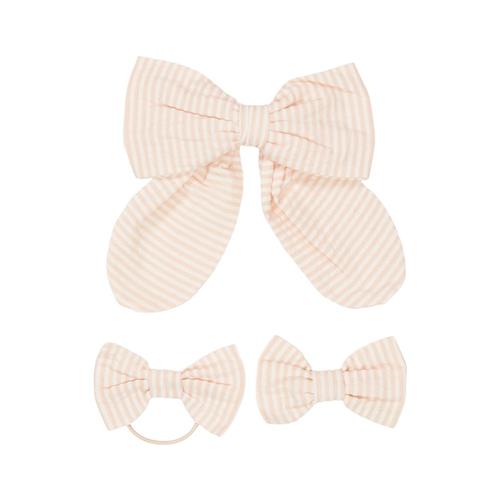 Copenhagen Colors 3-pak Hårklemmer Dusty Rose Cream Stripe One Size      Piger