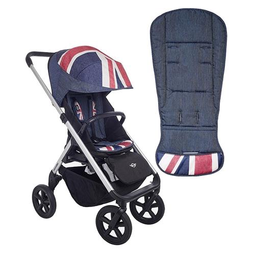 Easywalker Union Jack Mini Design Sæt Denim blåt One Size    barnevogn  Drenge, Piger