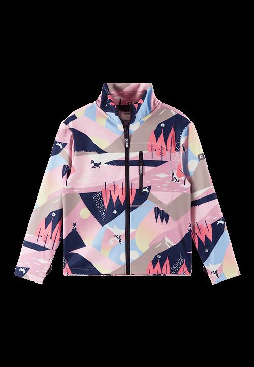 Reima Lisisti Blød Jersey-sweater Med Fuld Lynlås Grey Pink  134 cm    134 cm  Piger