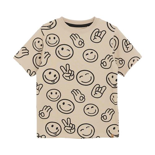 Minymo GOTS T-shirt Aop Oxford Tan  116 cm    116 cm  Drenge