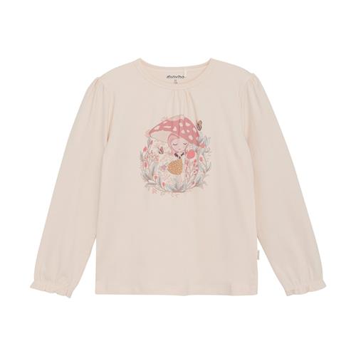 Minymo GOTS Langærmet T-shirt Sandshell  116 cm    116 cm  Piger