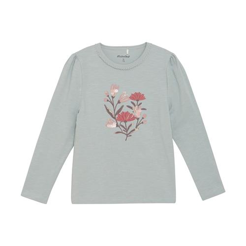 Minymo Langærmet T-shirt Puritan Gray  116 cm    116 cm  Piger